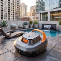 Nettoyeur de piscine robotisé sans fil OEM ODM, logo personnalisé, marque privée, MOQ 100 unités, échantillonnage en 7 jours, CE RoHS FCC pour les propriétaires de marques