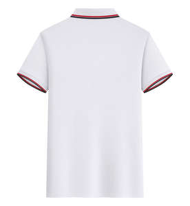 Motif solide personnalisé à manches courtes pour chemises coupe ample tricoté séchage rapide uniformes de travail avec logo personnalisé - Product Image 4