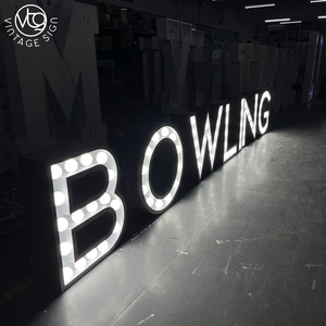 ตัวอักษร LED ขนาดใหญ่แบบกำหนดเอง, ป้ายหลอดไฟโบว์ลิ่ง, ป้ายเรืองแสงแบบตั้งพื้นสำหรับลานโบว์ลิ่ง, งานอีเว้นท์, ธุรกิจ - Product Image 4