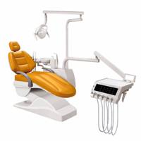 Ensemble complet d'équipement dentaire : fauteuil dentaire, unité complète avec lumière LED, compresseur et tabouret – En promotion