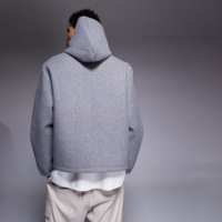 Sweat à capuche classique personnalisé pour homme, en coton épais, coupe régulière, sportif, décontracté, automne, minimaliste, brodé