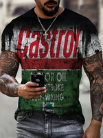 Vente chaude été homme vêtements homme surdimensionné à manches courtes t-shirt hommes 3d imprimé classique rétro à manches courtes haut Route 66 t-shirt