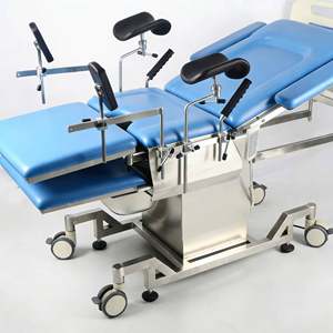 Table d'opération gynécologique et obstétricale électrique, lit d'accouchement manuel en acier pour hôpital - Product Image 1