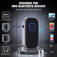 Adaptateur bluetooth AUX 5.0 pour Audio de voiture, récepteur de musique, dents bleues, annulation de bruit, récepteur pour stéréo à domicile