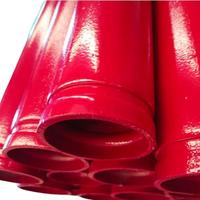 Tuyaux rainurés ERW pour sprinklers anti-incendie, peinture rouge, surface laminée à chaud, norme ASTM, certifiés CE/JIS/API, acier SCH10 SCH40