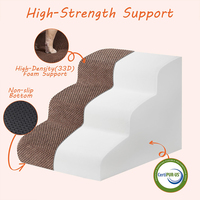 Großhandel 5 Schritte Memory Foam Pet Dog Treppen Stufen für Bett