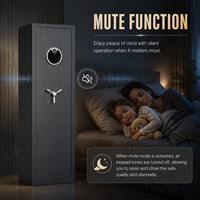 Coffre-fort vertical robuste pour armes à feu, avec clavier biométrique et serrure à combinaison, résistant au feu et anti-effraction, pour entrepôt américain