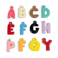 Bulle Lettre Charme Grand Grand Acrylique Alphabet Initial Porte-clés Collier Pendentif Charmes avec Fermoir En Acier Inoxydable pour Collier Sacs