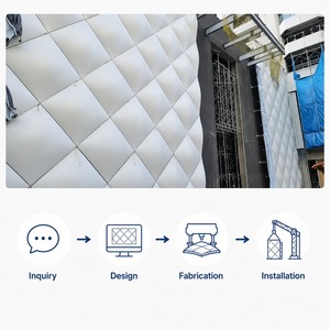 Revêtement de façade en mur-rideau à motif diamant blanc pour l'architecture commerciale - Product Image 6