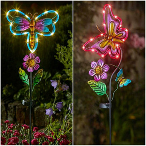 Lampe solaire de jardin en forme de papillon, LED, résistante à l'eau, décoration extérieure, autoportante - Product Image 5