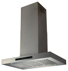 Electric 36 Inch 900CFM Commercial Island Range Hood Stainless Steel Body Baffle Filter 3-Speed Touch-screen Control LED <b>Lights</b> - Product Image 1