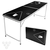 Table de beer pong en alliage d'aluminium de 4 pieds, pliable, portable, style minimaliste moderne, mobilier d'extérieur, jeu interactif multijoueur