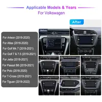Radio mobil 8 inci Android untuk Volkswagen 2019-2021 Passat B8 Golf Mk7 t-cross Jetta Tiguan Polo navigasi Stereo Multimedia otomatis
