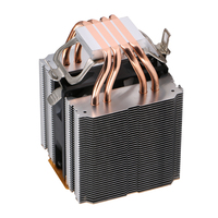 Ventilateur de processeur silencieux QiuzAim 2011 à double tour refroidie avec 4/6 tubes en cuivre et 9 cm pour ordinateur de bureau, compatible cartes mères X79 X99, PWM lumineux