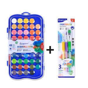 Giorgione Nouveaux ensembles de gâteaux de peinture <span class=keywords><strong>aquarelle</strong></span> solide avec pinceaux et <span class=keywords><strong>palette</strong></span> gratuits pour la peinture sur papier et toile - Product Image 3