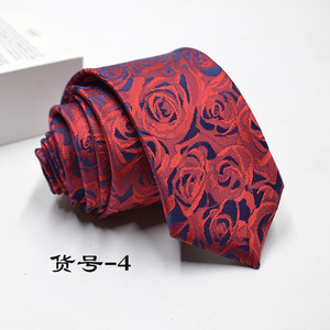 Cravates pour hommes en gros, design tendance, personnalisées, 6 cm, pour le bureau, à motifs floraux, à pois et à rayures - Product Image 2