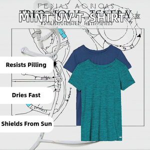 เสื้อยืดลำลองผู้หญิง J1 Solona รุ่น 160 กรัม สีมิ้นท์ สำหรับฤดูร้อน แบรนด์แฟชั่น สีพื้น แขนสั้น ป้องกันรังสียูวี แห้งเร็ว - Product Image 2