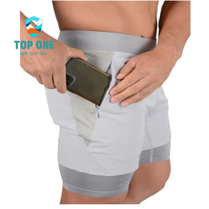 TopOne, precio de fábrica, nueva tendencia, pantalones cortos de talla grande para hombre, pantalones cortos de entrenamiento de malla de secado rápido para correr - Product Image 4