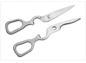 Thép không gỉ kéo nhà bếp đầy đủ thép rắn sắc nét kéo đa chức năng cắt gia cầm kéo - Product Image 3