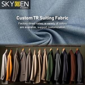 Skygen TR suiting shirting quần Twill đồng bằng Dobby vải cuộn dệt suiting Rayon Viscose Polyester Vải - Product Image 5