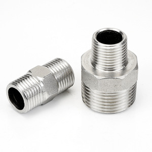 Raccord de tuyau d'eau hexagonal à double filetage en acier inoxydable 304, raccord droit réducteur 1 pouce (4/6) - Product Image 1