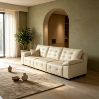 Canapé de luxe pour salon, ensemble de canapés en cuir de luxe, ensemble de canapés en cuir italien, canapé modulaire sectionnel, ensemble de canapés sectionnels modernes