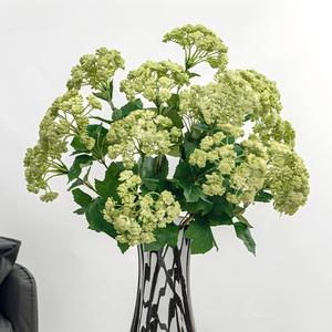 Hydrangea Artificial Flower Fake Flowers 3 Heads Long stem Silk Blossom for Wedding Garden <b>Decor</b> - Product Image 2