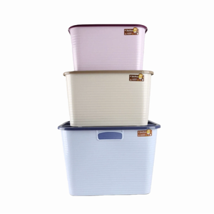 Wholesale Laundry Storage <strong>Basket</strong> <strong>Plastic</strong> Organizer Large Capacity Clothes Hamper Household Storage Bin with Handles - Product Image 1