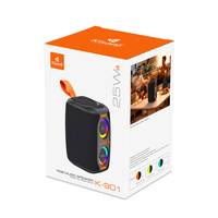 Haut-parleur Bluetooth portable 15W Super Bass avec lumière RGB, radio FM, TF, USB