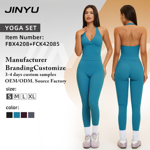 Wholesale Womens Gym Clothing Fitness Yoga Athletic Apparel Custom Logo Yoga Tank Top And Yoga Pants Gym Fitness Sets