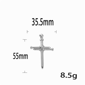 จี้รูปกางเขนสแตนเลสสตีลสำหรับผู้ชาย สไตล์พังก์ย้อนยุค รุ่น 2330 - Product Image 5
