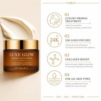 Crème de soin de la peau de luxe anti-âge raffermissante et liftante au collagène et à l'acide hyaluronique 24 carats pour tous types de peau OEM Private