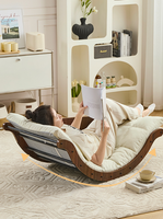 Fauteuil à bascule ergonomique Premium Moderne Banana Boat Moon avec correcteur de colonne vertébrale, coussin moelleux, pour balcon et salon