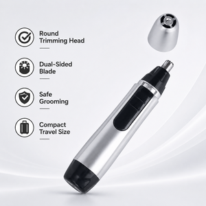 Portable Electric <strong>Nose</strong> <strong>Hair</strong> Ear <strong>Trimmer</strong> Stainless Steel Easy Clean Electric <strong>Nose</strong> <strong>Hair</strong> Ear <strong>Trimmer</strong> Grooming Device <strong>for</strong> <strong>Men</strong> - Product Image 1