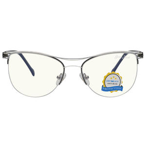 Monturas de Gafas Grises con Diseño Ojo de Gato, Protección Anti Luz Azul, Montura Completa, Metálicas para Mujer, Modelo 9012 - Product Image 1