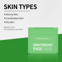 Tampons nettoyants exfoliants GMPC Factory 2,5 % de niacinamide 0,2 % d'acide salicylique pour un nettoyage en profondeur des pores, prêts pour l'OEM et conformes MoCRA