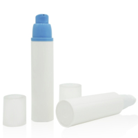 Flacon pompe sans air en plastique blanc 50 ml, flacon cosmétique pour sérum, flacon hydratant sous vide avec bouchon à vis pour lotion, emballage cosmétique