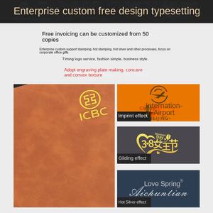 Taccuino in morbida pelle per affari, personalizzabile in pelle di pecora, con confezione regalo, ideale per riunioni, con logo stampato - Product Image 4