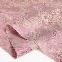 Tissu Jacquard Paisley 100% Polyester Satiné Tissé pour Doublures de Costumes et Sacs à Dos pour Garçons Motif Teint