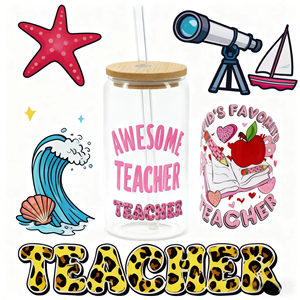 Vinilos Personalizados de Alta Calidad para Vasos, Impresiones UV DTF, Adhesivos para Vasos de 16 oz, Calcomanías para Vasos de Vidrio - Product Image 4