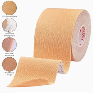 Vente en gros d'usine, ruban de kinésiologie en coton de 5 cm x 5 m, ruban de kinésiologie élastique imperméable pour le soutien sportif, soulagement de la douleur musculaire, football - Product Image 3