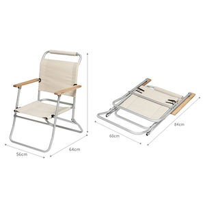 Muebles de Camping para Exteriores, Sillas Plegables con Marco de Aluminio, Silla de Playa Plegable Ajustable - Product Image 4