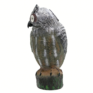 Souris d'attraction solaire pour chasse, modèle hibou, en plastique léger, yeux jaunes, plumes écaillées, durable, pour extérieur, accessoire de dissuasion - Product Image 6