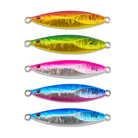 CHEERY En gros Leurre métallique en plaque de fer pour maquereau, Jig longue portée pour lancer depuis le rivage et mouvement lent, 40g 60g 80g 100g