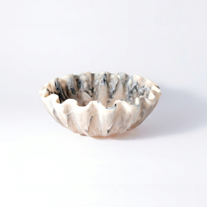 Bol en résine artisanale avec finition tourbillonnante pastel douce pour la décoration de cuisine contemporaine et le service quotidien - Product Image 1