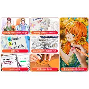 Bolígrafos de Tinta de Secado Rápido No Tóxica Foska, Bolígrafos de Colores Acuarelables con Punta de 1 mm para Niños, Adolescentes u Otras Personas, con Envase de Tubo Transparente - Product Image 6