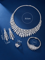 Ensemble collier et chaîne pour femme, nouveau design, zircon rond avec laiton, bijoux élégants pour le quotidien