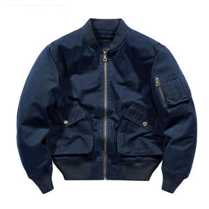 Blouson aviateur à col montant épais pour homme, 100% coton, LOGO personnalisé, veste d'coach, veste de vol, automne et hiver - Product Image 4