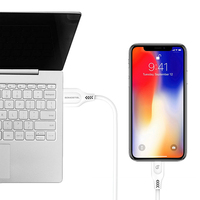 Aksesoris Ponsel Somostel Kabel USB 3.1A Pengisian Cepat Warna Putih Hitam Kabel Data 2 Meter untuk Pengisian Daya iPhone 7 8 Plus