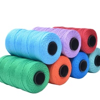Fil à tricoter et à crocheter en polypropylène haute ténacité 100 %, type soie glacée, bobine grande capacité, fil teint pour poupées, export direct fabricant